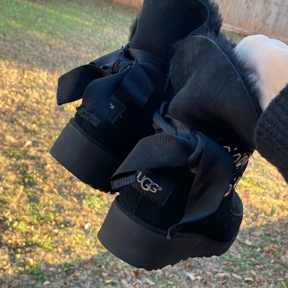 Black Alisia UGG Boots - Picture 2 of 7